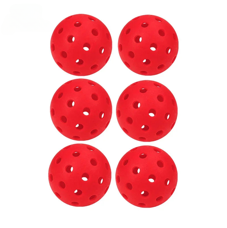 6 Red Pickleball Balls