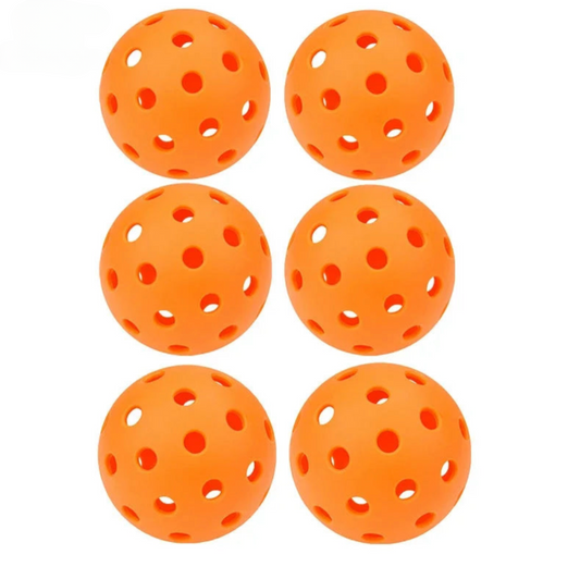 6 Orange Pickleball Balls