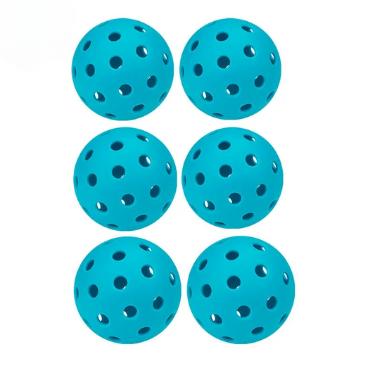 6 Light Blue Pickleball Balls